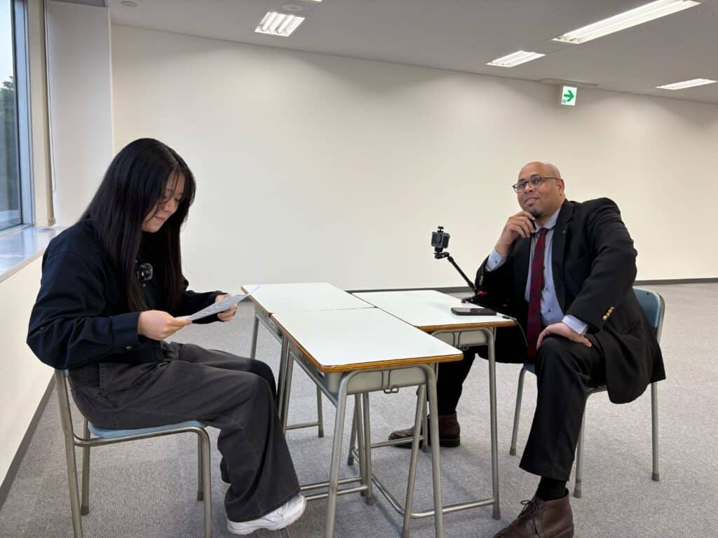 スマートさいたまキャンパスにて、英語のスピーチコンテストの様子です。