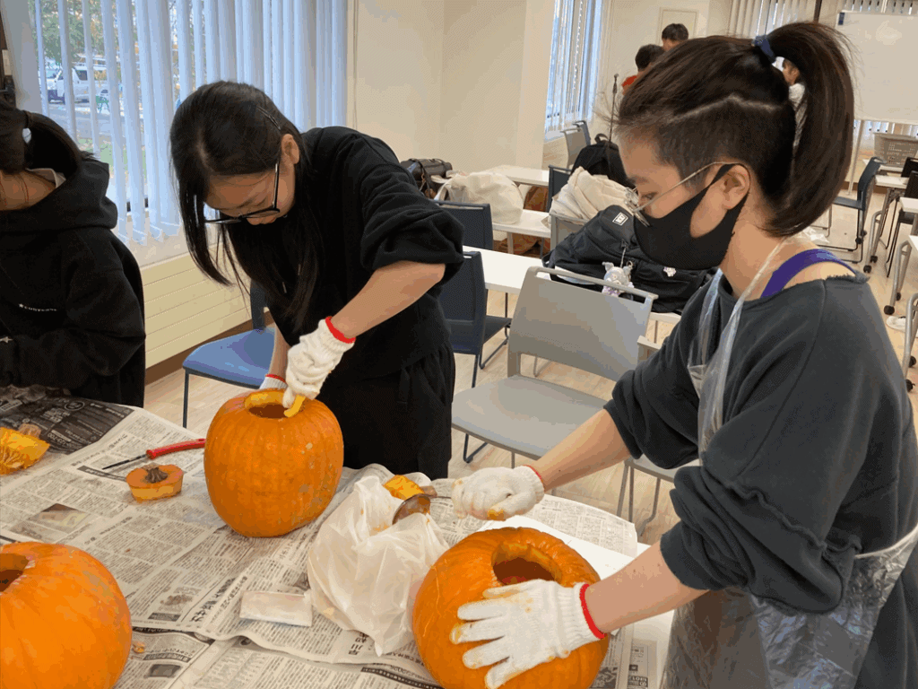ハロウィン　ジャックオーランタンづくり②