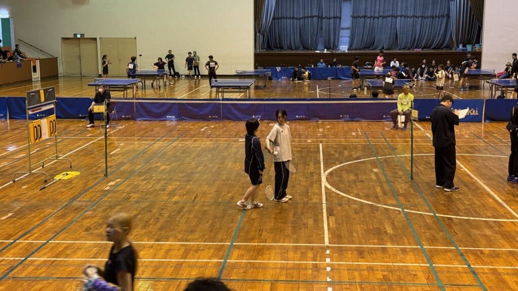 女子ダブルスの試合